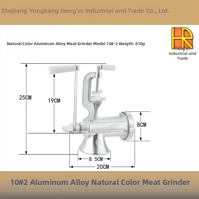 Ručni mesni mlinac od aluminijske legure i punjač kobasica