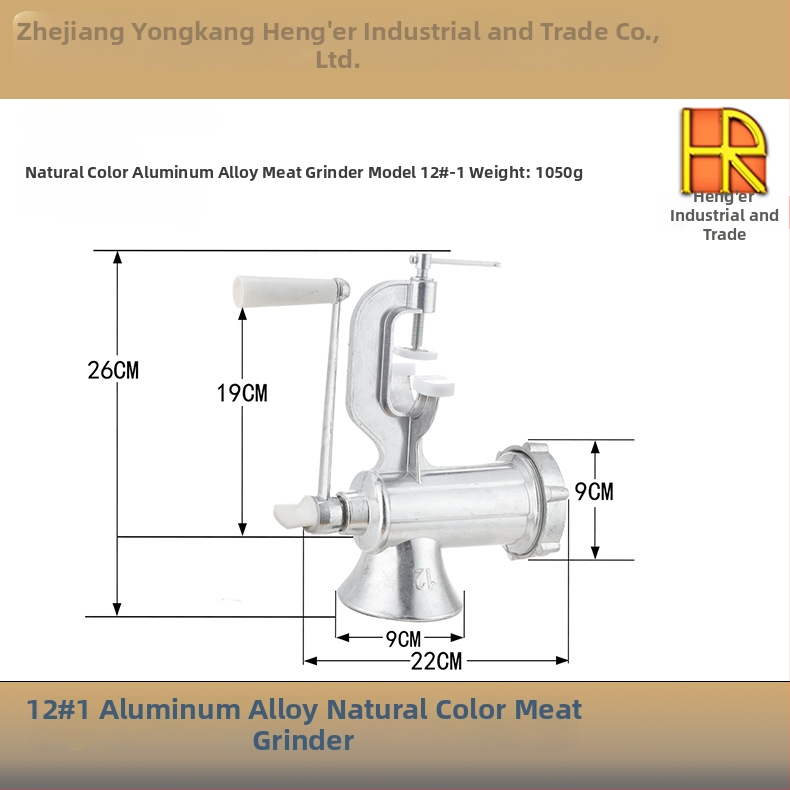 Ručni mesni mlinac od aluminijske legure i punjač kobasica