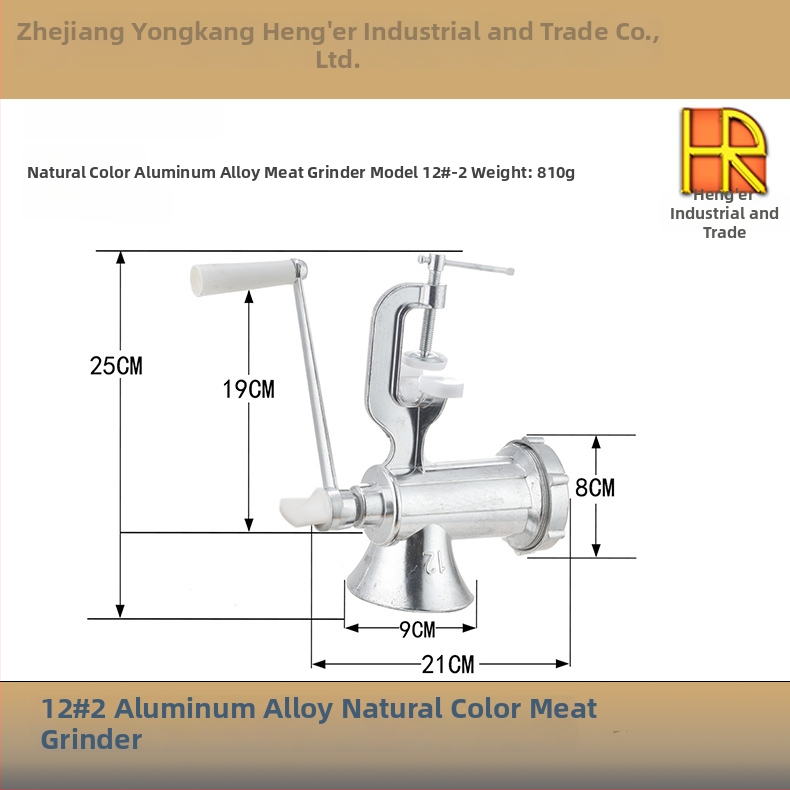 Ručni mesni mlinac od aluminijske legure i punjač kobasica