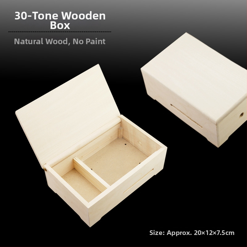 30-нотна DIY ръчна музикална кутия – механизъм с хартиена лента за ноти, комплект за сглобяване и ремонт, включва инструмент за пробиване на дупки