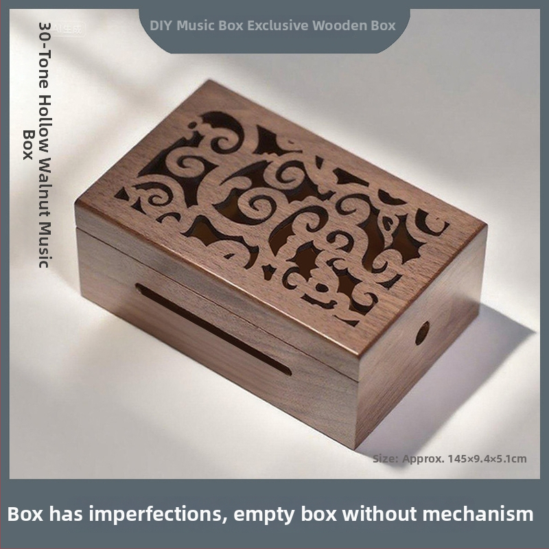 30-нотна DIY ръчна музикална кутия – механизъм с хартиена лента за ноти, комплект за сглобяване и ремонт, включва инструмент за пробиване на дупки