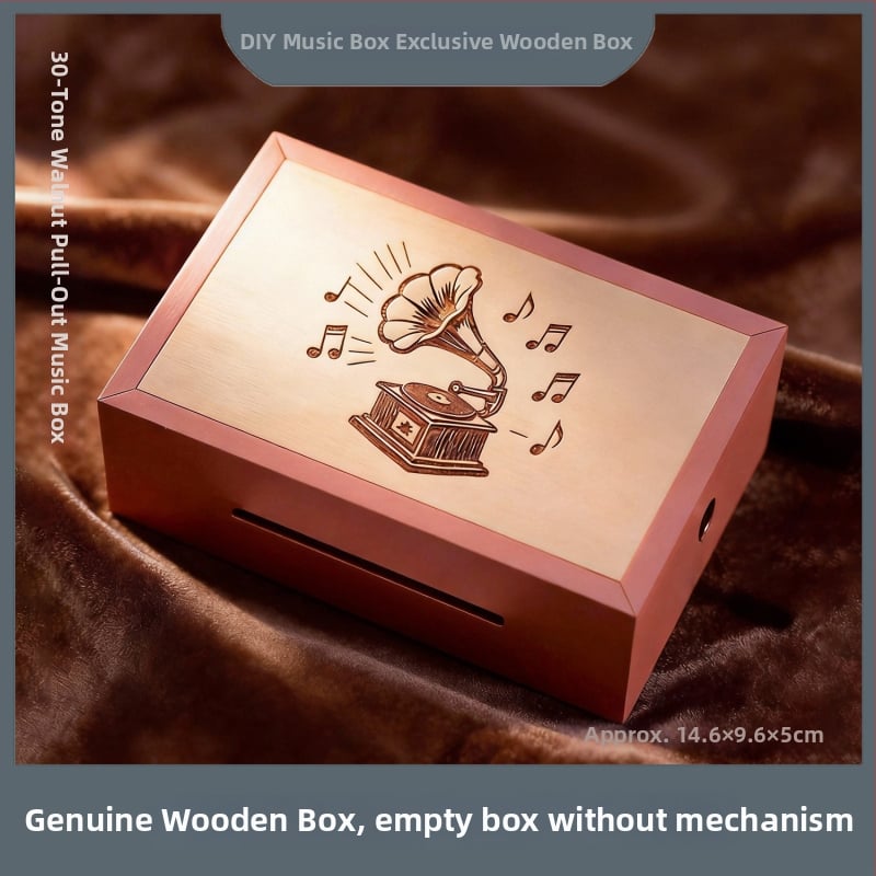 30-нотна DIY ръчна музикална кутия – механизъм с хартиена лента за ноти, комплект за сглобяване и ремонт, включва инструмент за пробиване на дупки