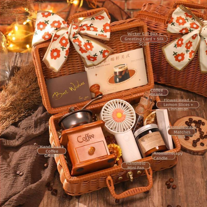 Ručný kávový mlynček a kávovar – všetko v jednom, prenosný domáci set (ručný, ručne poháňaný, všetko v jednom, prenosný, domáci)