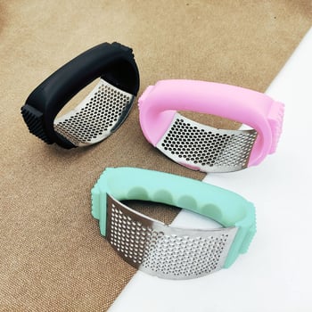 Πρέσα σκόρδου και μύλος τζίντζερ δύο σε ένα, χειροκίνητος, ανοξείδωτο ατσάλι 430, πολυλειτουργικός