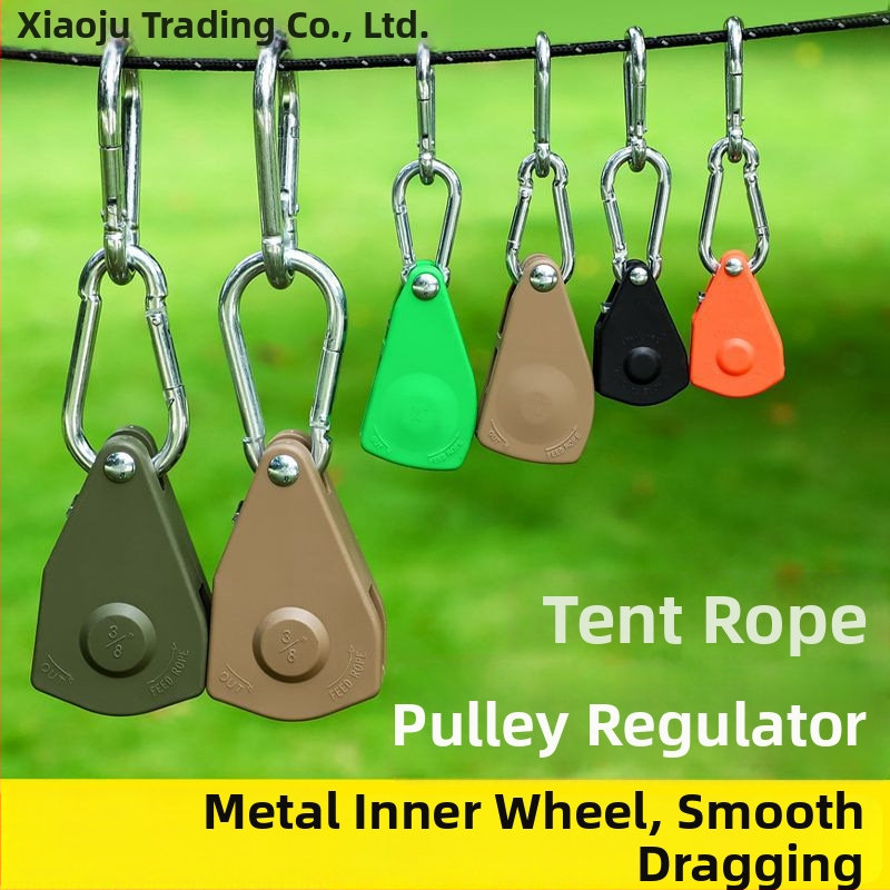 Lanový naviják pre stan: napätie a nastavovací prvok s reflexným očkom pre kempovanie v prírode