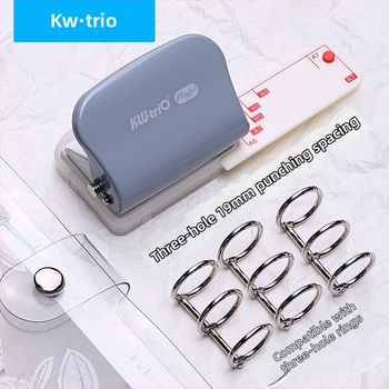 Ručný viacdierový dierovač na papier, 3/6/9 dier, priemer diery 5 mm, model 99H3, KW-TRIO, 200 g