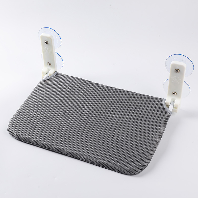 Hamac pliabil din pluș pentru pisici, pentru fereastră – ventuze puternice pentru agățare, utilizare în interior, pentru pisici, sezoane iarnă/primăvară/toamnă