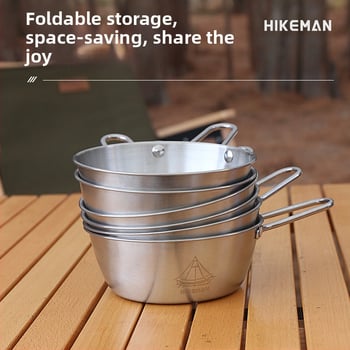 Къмпинг купа от 304 неръждаема стомана – преносима, изолационна, тегло 113–129 г, единична порция, модели LYW-400/LYW-600