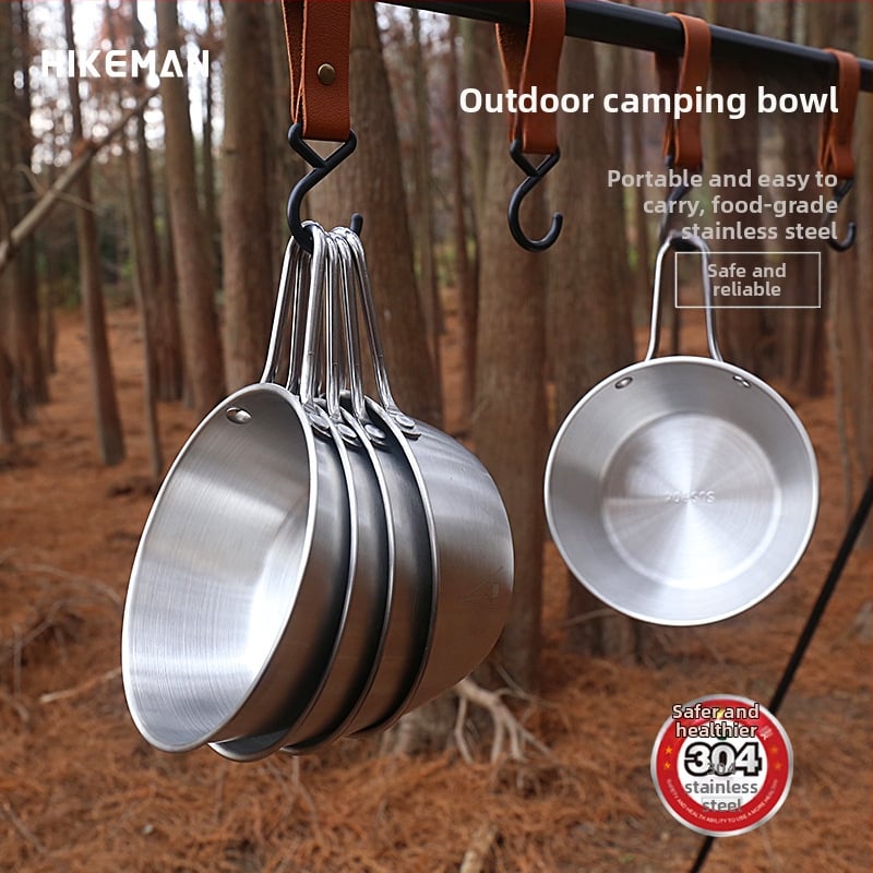 Къмпинг купа от 304 неръждаема стомана – преносима, изолационна, тегло 113–129 г, единична порция, модели LYW-400/LYW-600