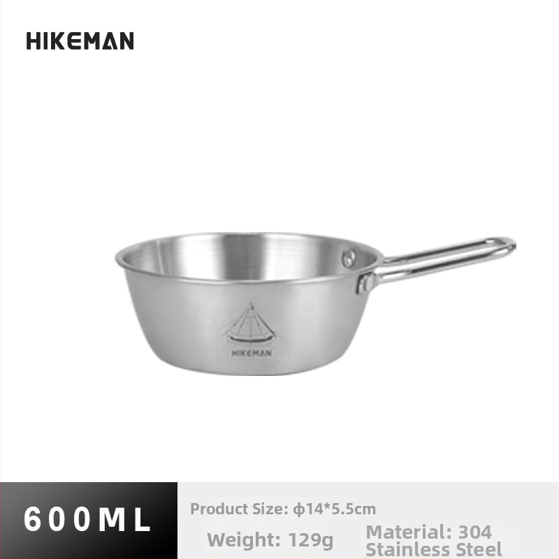 Къмпинг купа от 304 неръждаема стомана – преносима, изолационна, тегло 113–129 г, единична порция, модели LYW-400/LYW-600