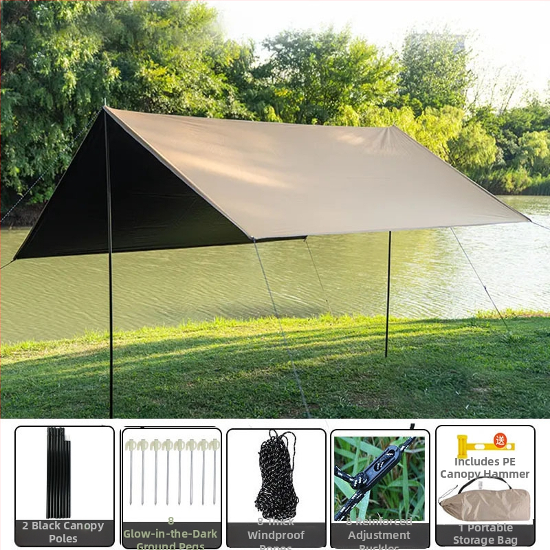 Oxfordový stan s canopy, zostavenie vyžaduje, 4-sezónne využitie, pre 2–6 osôb, kovový rám, vodotesná vonkajšia tkanina 1500–2000 mm