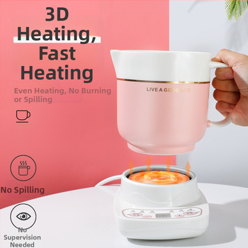Ηλεκτρικό κεραμικό κύπελλο υγείας, θέρμανση πλαισίου, 360W, χωρητικότητα 0,6–1,0 L, προστασία από υπερθέρμανση, 1–2 μερίδες