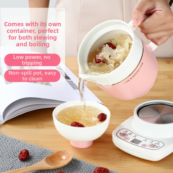 Ηλεκτρικό κεραμικό κύπελλο υγείας, θέρμανση πλαισίου, 360W, χωρητικότητα 0,6–1,0 L, προστασία από υπερθέρμανση, 1–2 μερίδες