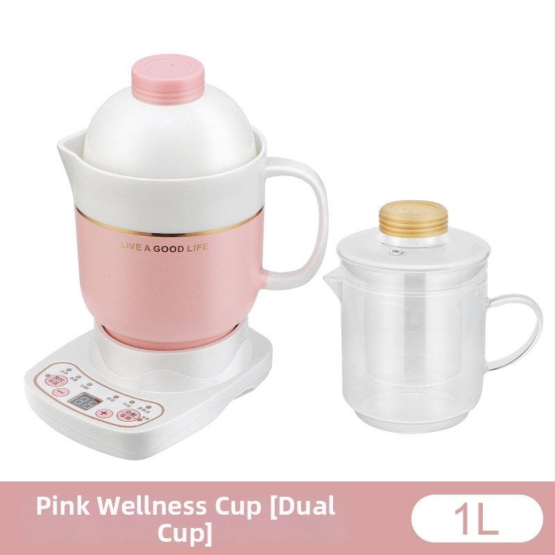 Ηλεκτρικό κεραμικό κύπελλο υγείας, θέρμανση πλαισίου, 360W, χωρητικότητα 0,6–1,0 L, προστασία από υπερθέρμανση, 1–2 μερίδες