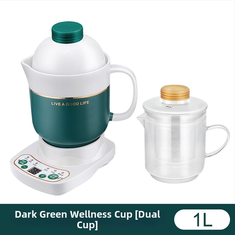 Ηλεκτρικό κεραμικό κύπελλο υγείας, θέρμανση πλαισίου, 360W, χωρητικότητα 0,6–1,0 L, προστασία από υπερθέρμανση, 1–2 μερίδες