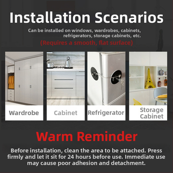 Dječje sigurnosno zaključavanje za prozor i ormarić, model 0339, od nehrđajućeg čelika 304, karbonskog čelika i PVC-a, za hladnjake, ladice i vrata ormara, moderno minimalistički stil.