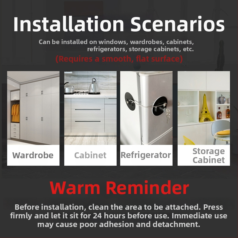 Dječje sigurnosno zaključavanje za prozor i ormarić, model 0339, od nehrđajućeg čelika 304, karbonskog čelika i PVC-a, za hladnjake, ladice i vrata ormara, moderno minimalistički stil.