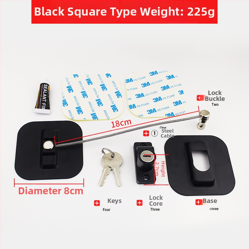 Dječje sigurnosno zaključavanje za prozor i ormarić, model 0339, od nehrđajućeg čelika 304, karbonskog čelika i PVC-a, za hladnjake, ladice i vrata ormara, moderno minimalistički stil.