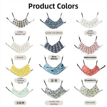 Hamac pentru pisici din material respirabil din bumbac-lină; pentru pisici; cuib/cușcă pentru animale de companie; Brand: Attachment Cow Fish