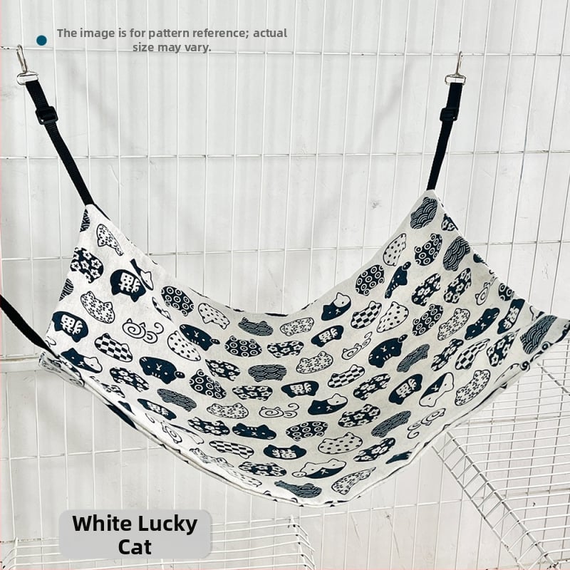 Hamac pentru pisici din material respirabil din bumbac-lină; pentru pisici; cuib/cușcă pentru animale de companie; Brand: Attachment Cow Fish