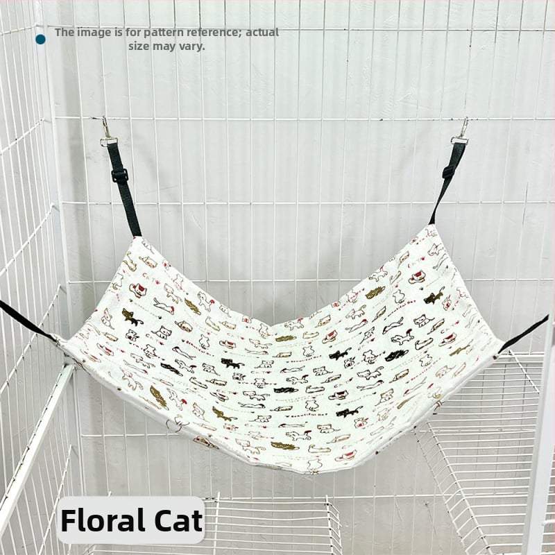 Hamac pentru pisici din material respirabil din bumbac-lină; pentru pisici; cuib/cușcă pentru animale de companie; Brand: Attachment Cow Fish