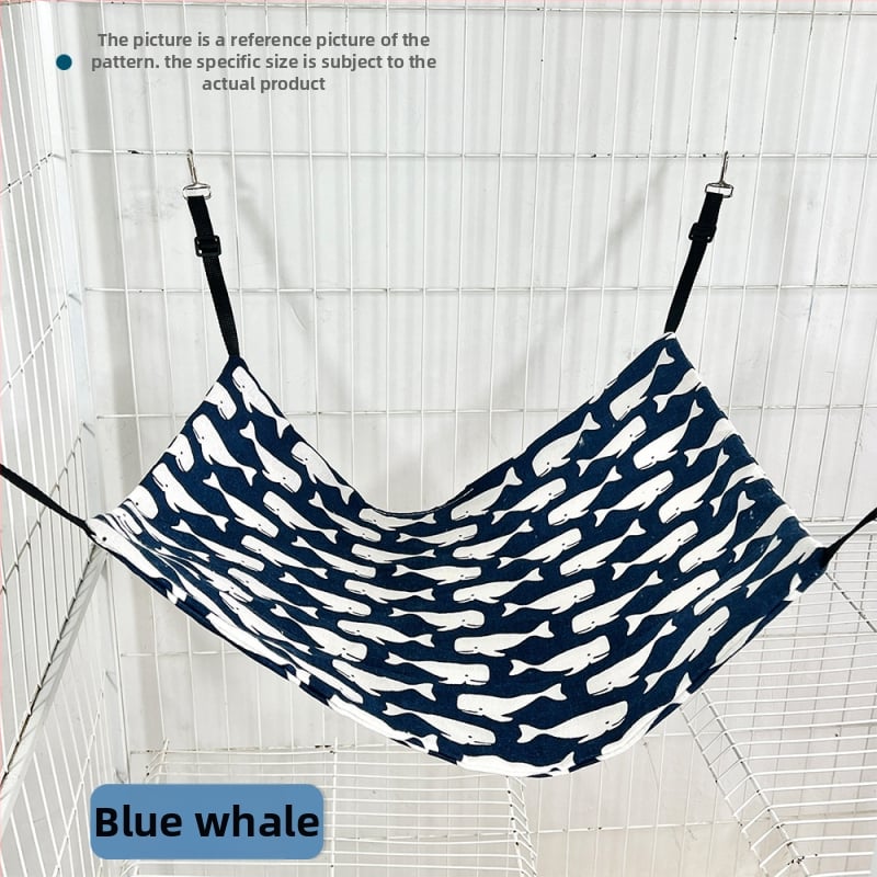 Hamac pentru pisici din material respirabil din bumbac-lină; pentru pisici; cuib/cușcă pentru animale de companie; Brand: Attachment Cow Fish