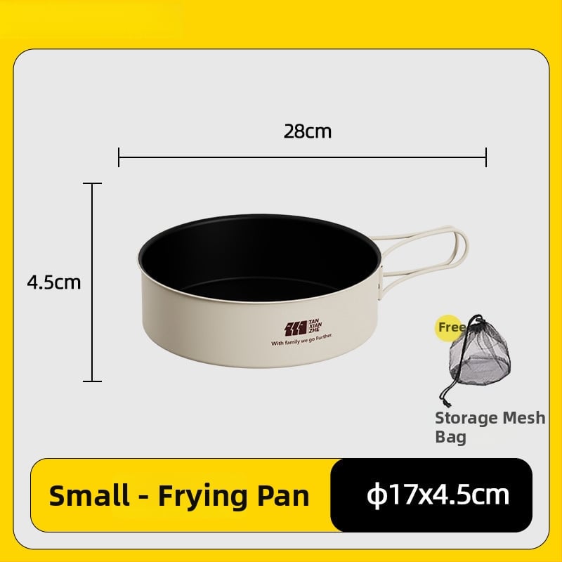 Набор съдове за къмпинг: тричленен комплект с походен котел и чайник (неръждаема стомана, преносим)