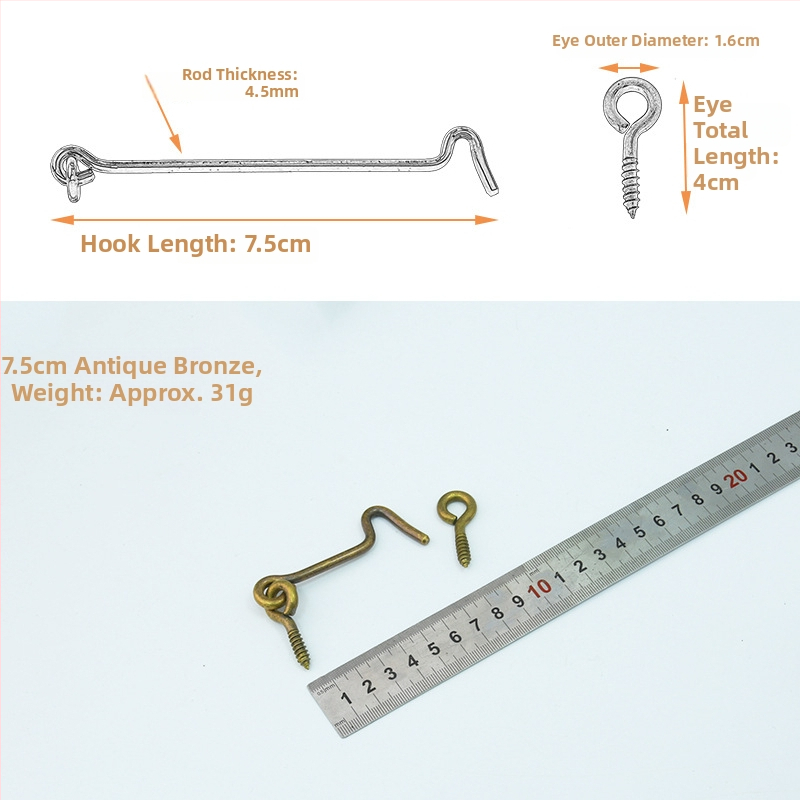 Kuka za vrata i prozore, od mesinga, vintage kineski stil, model T1403