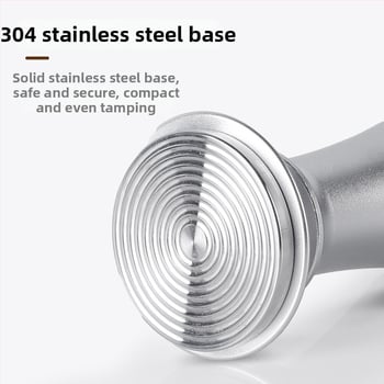 Ταμπερ για εσπρέσο από ανοξείδωτο ατσάλι με ρυθμιζόμενη κλίμακα, βάρος 350 g