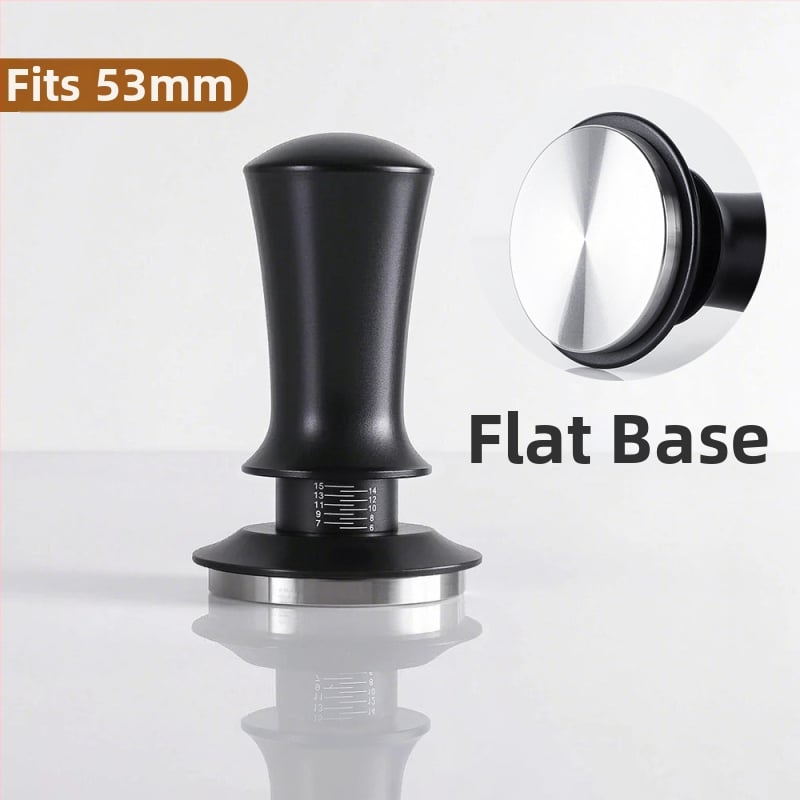 Ταμπερ για εσπρέσο από ανοξείδωτο ατσάλι με ρυθμιζόμενη κλίμακα, βάρος 350 g