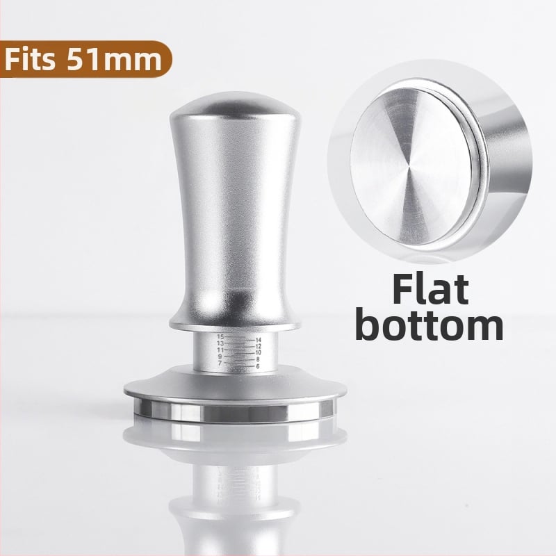 Ταμπερ για εσπρέσο από ανοξείδωτο ατσάλι με ρυθμιζόμενη κλίμακα, βάρος 350 g