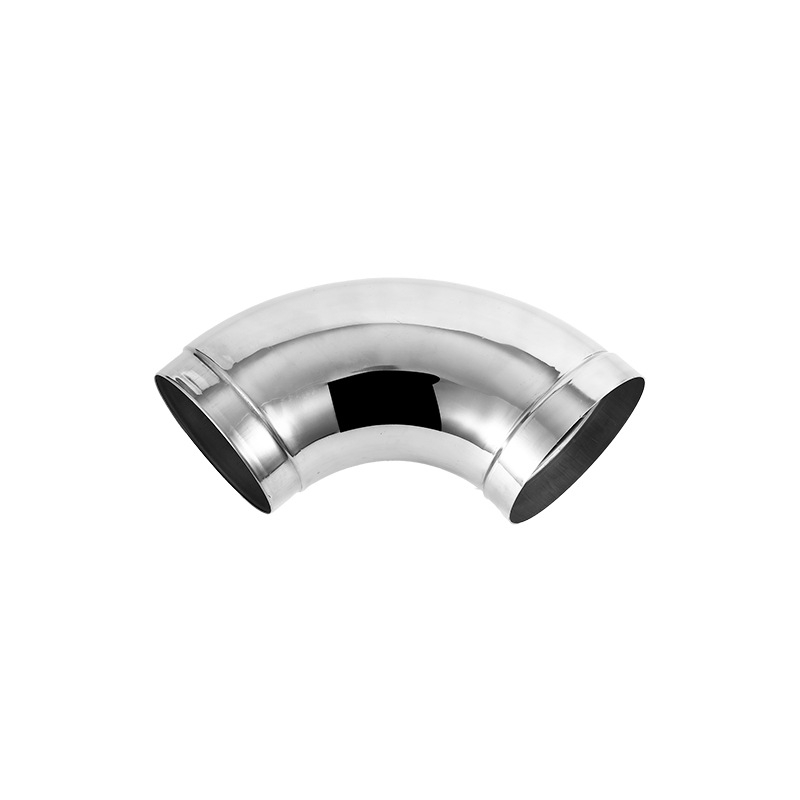 Uholový fiting z nehrdzavejúcej ocele 304, zváraný, lisovaný, 90°, veľký priemer, hrúbka steny 1,2 mm