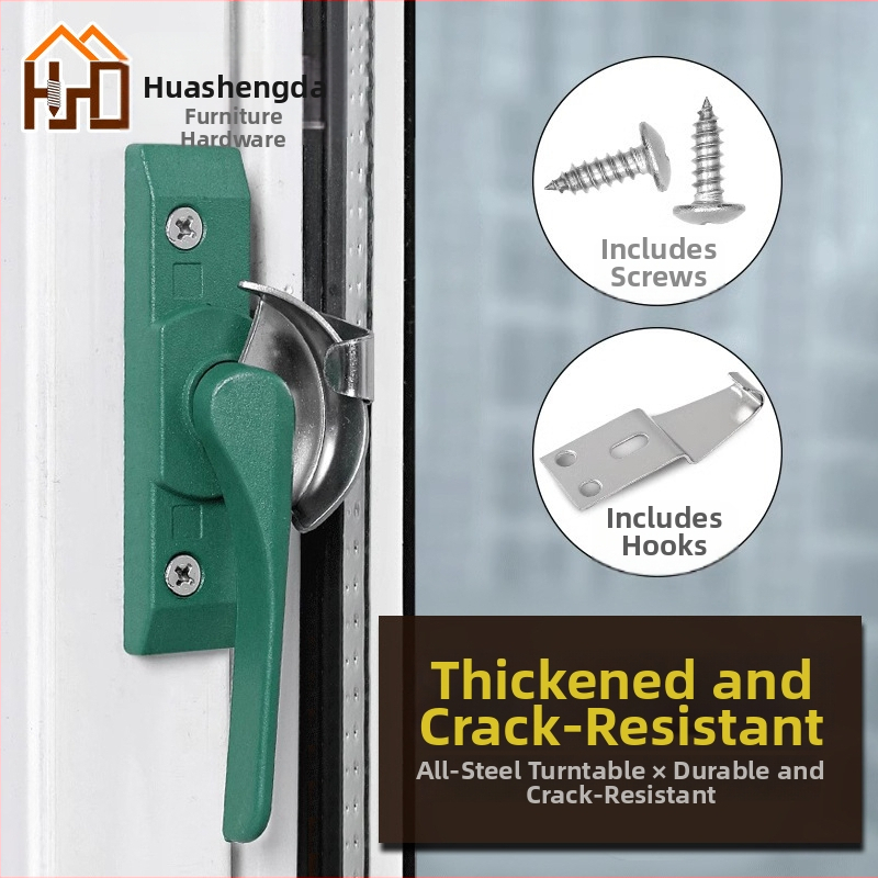 Polmesiačikový zámkový hák pre dvere a okná, z nehrdzavejúcej ocele/alumíniovej zliatiny, vhodný pre posuvné okná, detská ochrana