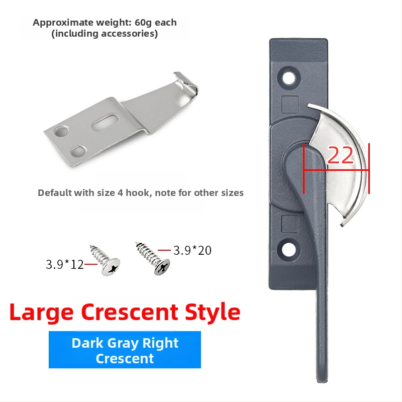 Polmesiačikový zámkový hák pre dvere a okná, z nehrdzavejúcej ocele/alumíniovej zliatiny, vhodný pre posuvné okná, detská ochrana