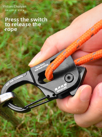 Ρυθμιστής σκοινιού για σκηνή/κατασκήνωση με μηχανισμό αυτοασφάλισης, κράμα μαγνησιο-αλουμίνιο, αυτόματη σύσφιξη