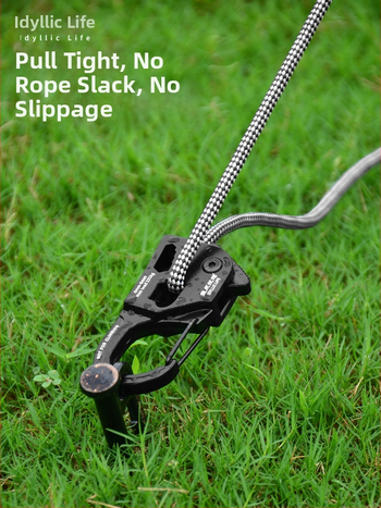 Ρυθμιστής σκοινιού για σκηνή/κατασκήνωση με μηχανισμό αυτοασφάλισης, κράμα μαγνησιο-αλουμίνιο, αυτόματη σύσφιξη