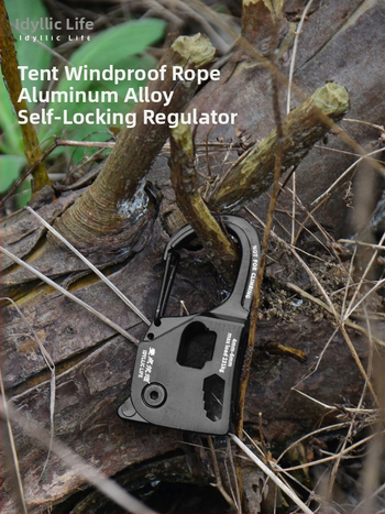 Ρυθμιστής σκοινιού για σκηνή/κατασκήνωση με μηχανισμό αυτοασφάλισης, κράμα μαγνησιο-αλουμίνιο, αυτόματη σύσφιξη