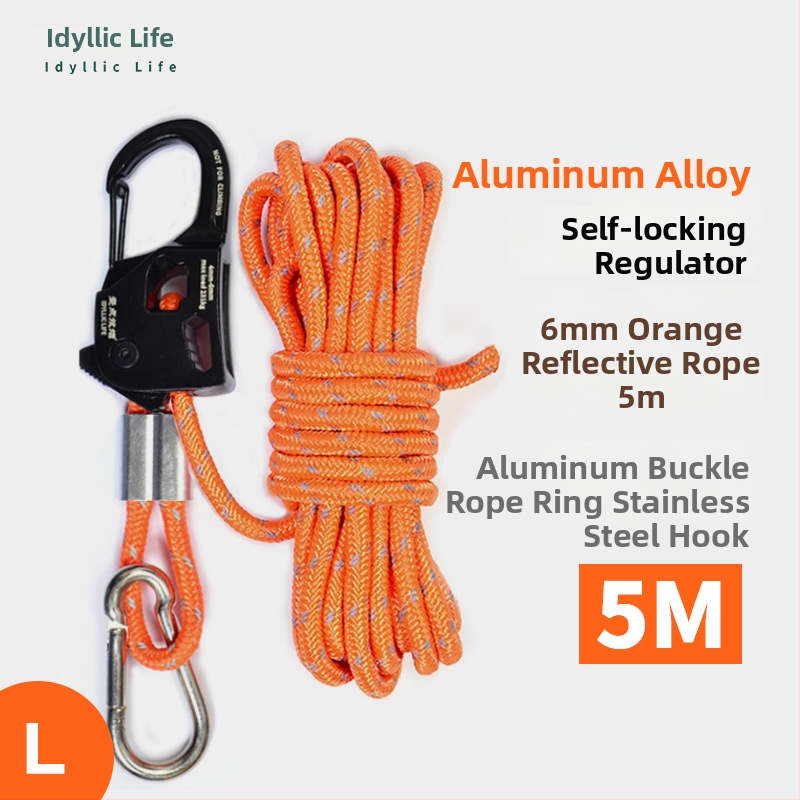 Ρυθμιστής σκοινιού για σκηνή/κατασκήνωση με μηχανισμό αυτοασφάλισης, κράμα μαγνησιο-αλουμίνιο, αυτόματη σύσφιξη