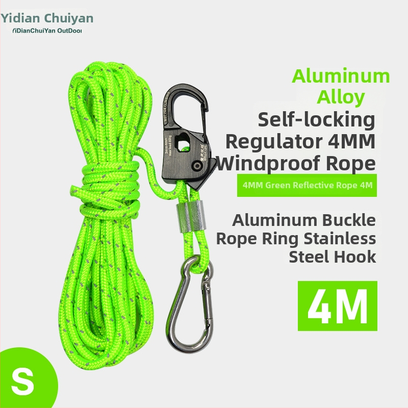 Ρυθμιστής σκοινιού για σκηνή/κατασκήνωση με μηχανισμό αυτοασφάλισης, κράμα μαγνησιο-αλουμίνιο, αυτόματη σύσφιξη