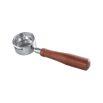 KLAM λαβή πορταφίλτρου χωρίς κάτω για μηχανές καφέ, σώμα από ανοξείδωτο χάλυβα 304, διπλό αυτί, μοντέρνο μινιμαλιστικό στυλ