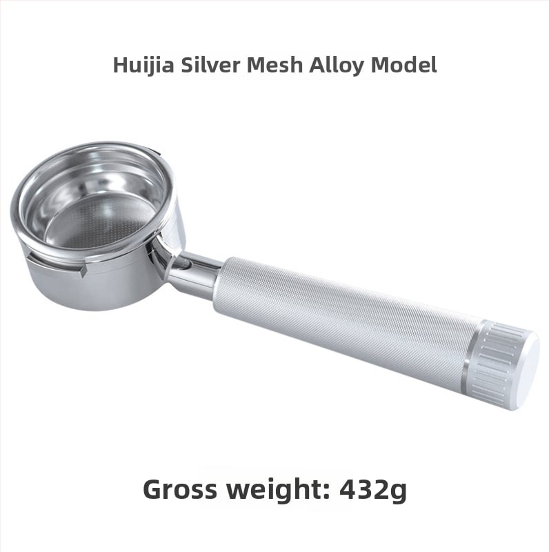 KLAM λαβή πορταφίλτρου χωρίς κάτω για μηχανές καφέ, σώμα από ανοξείδωτο χάλυβα 304, διπλό αυτί, μοντέρνο μινιμαλιστικό στυλ