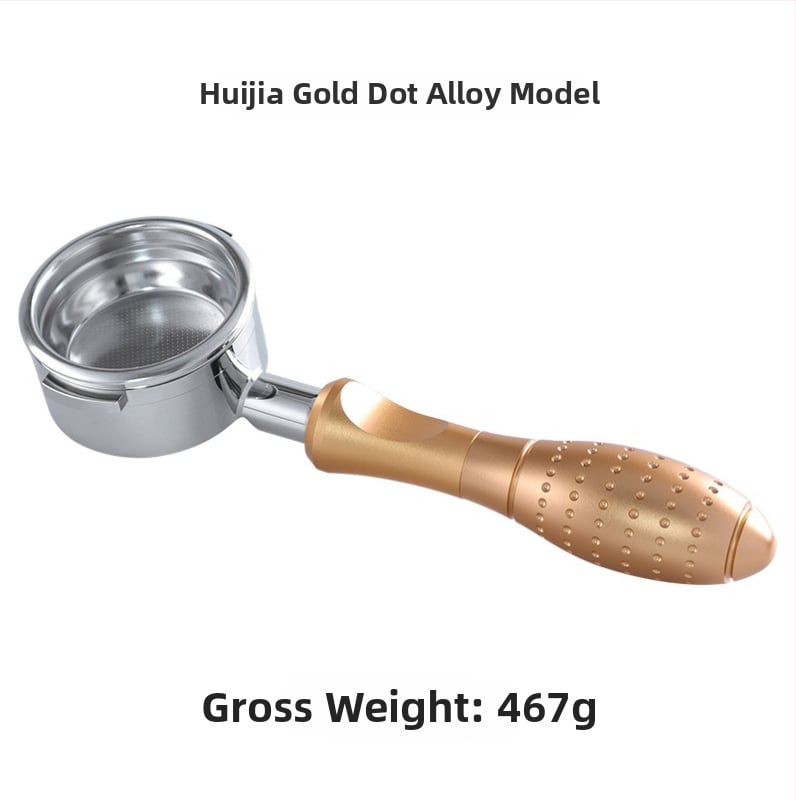 KLAM λαβή πορταφίλτρου χωρίς κάτω για μηχανές καφέ, σώμα από ανοξείδωτο χάλυβα 304, διπλό αυτί, μοντέρνο μινιμαλιστικό στυλ