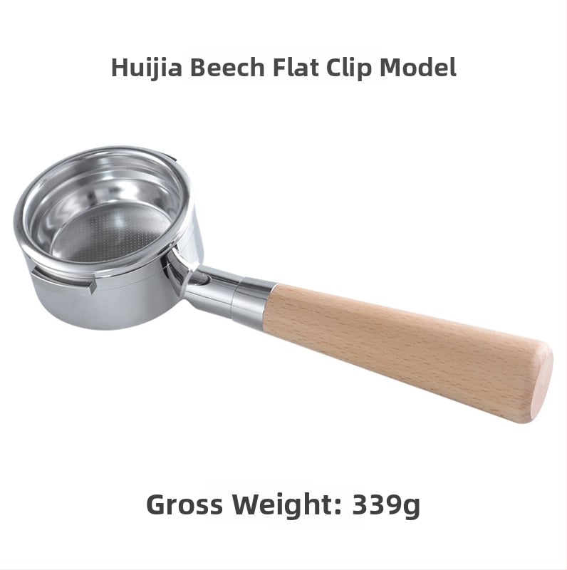 KLAM λαβή πορταφίλτρου χωρίς κάτω για μηχανές καφέ, σώμα από ανοξείδωτο χάλυβα 304, διπλό αυτί, μοντέρνο μινιμαλιστικό στυλ