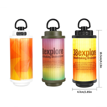 LIUMEX Lampa de camping cu 38 LED, lampă LED reîncărcabilă pentru exterior, 3.7V, 5W, întrerupător cu inducție