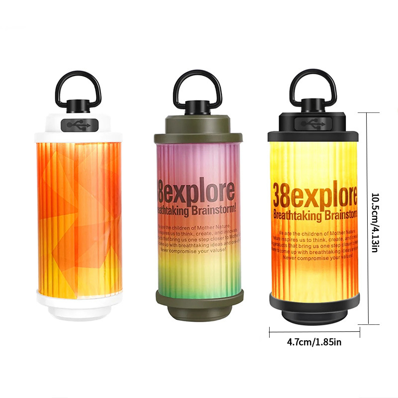 LIUMEX Lampa de camping cu 38 LED, lampă LED reîncărcabilă pentru exterior, 3.7V, 5W, întrerupător cu inducție