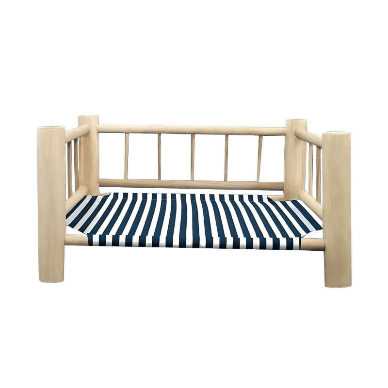 Pat din lemn pentru pisici, cu formă ovală, impermeabil și rezistent la umezeală, cu cuib deasupra solului, pentru toate sezoanele