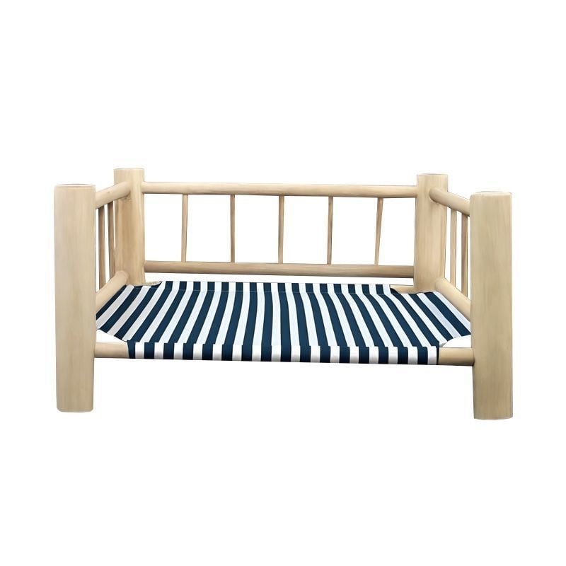 Pat din lemn pentru pisici, cu formă ovală, impermeabil și rezistent la umezeală, cu cuib deasupra solului, pentru toate sezoanele