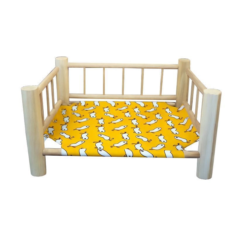 Pat din lemn pentru pisici, cu formă ovală, impermeabil și rezistent la umezeală, cu cuib deasupra solului, pentru toate sezoanele