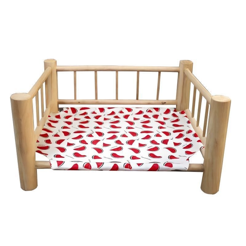 Pat din lemn pentru pisici, cu formă ovală, impermeabil și rezistent la umezeală, cu cuib deasupra solului, pentru toate sezoanele