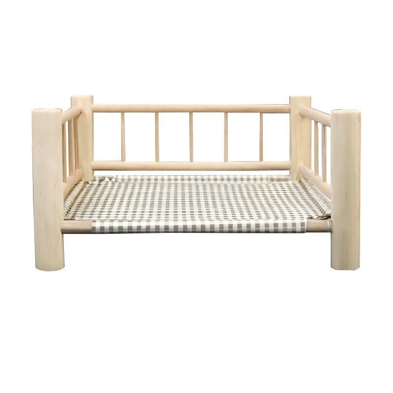 Pat din lemn pentru pisici, cu formă ovală, impermeabil și rezistent la umezeală, cu cuib deasupra solului, pentru toate sezoanele